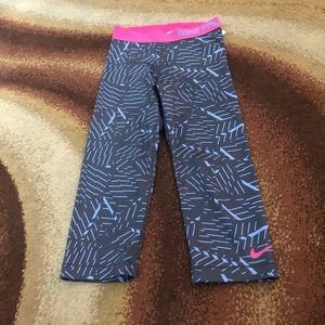 Pink and blue nike pro Capri never worn